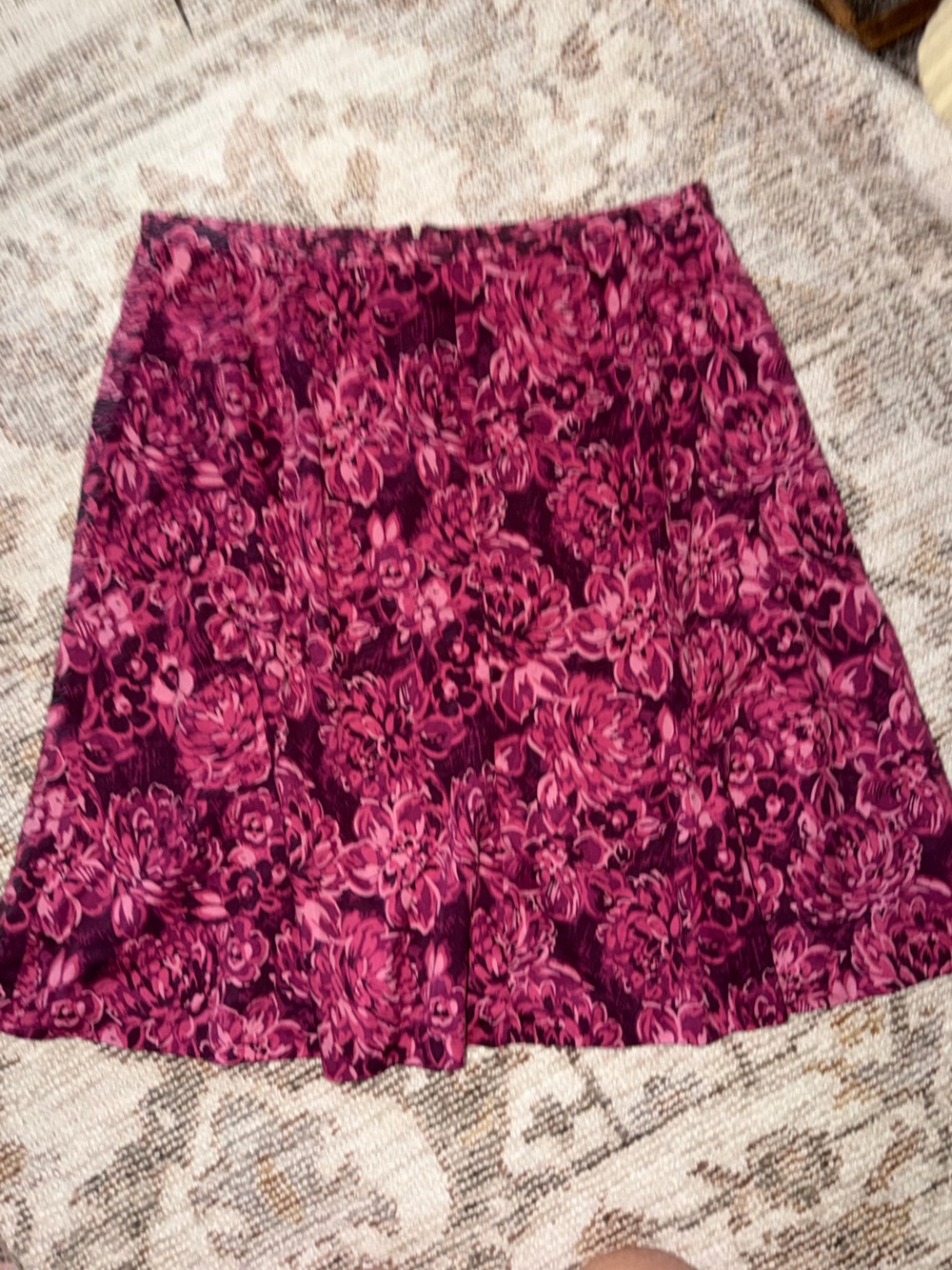 Attention Rose Pink Floral Midi Skirt